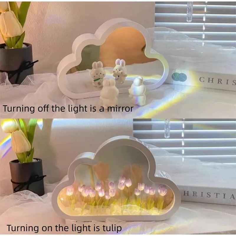 Handmade DIY Tulip Flower Sea Night Light Lamp purple by HitMyNeed