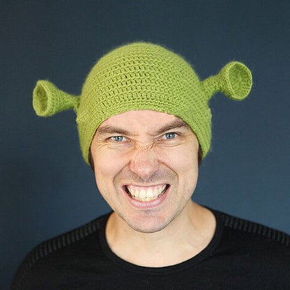 Handmade Green Monster Wool Winter Beanie Hat by HitMyNeed