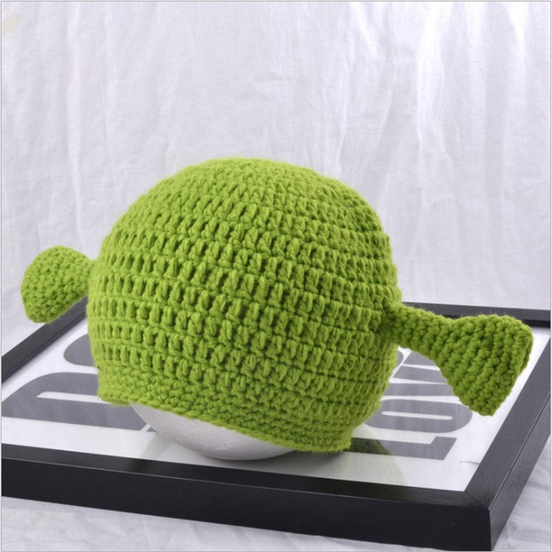Handmade Green Monster Wool Winter Beanie Hat by HitMyNeed