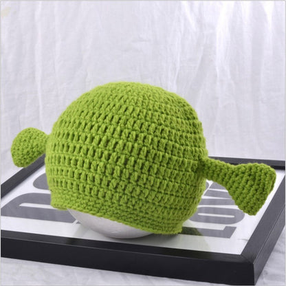 Handmade Green Monster Wool Winter Beanie Hat by HitMyNeed