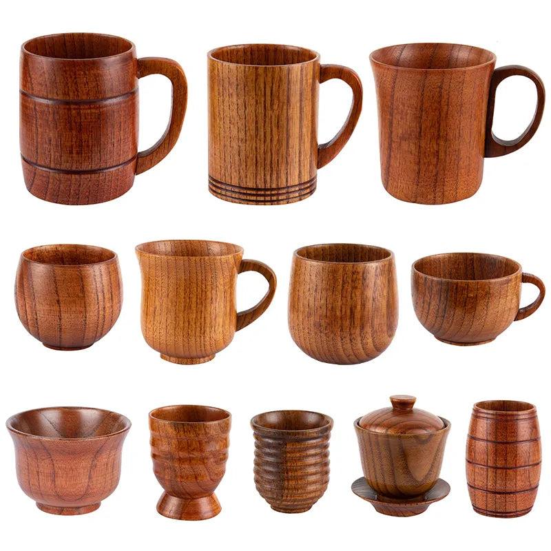 Handmade Jujube Wood Big Belly Cup with Handle by HitMyNeed