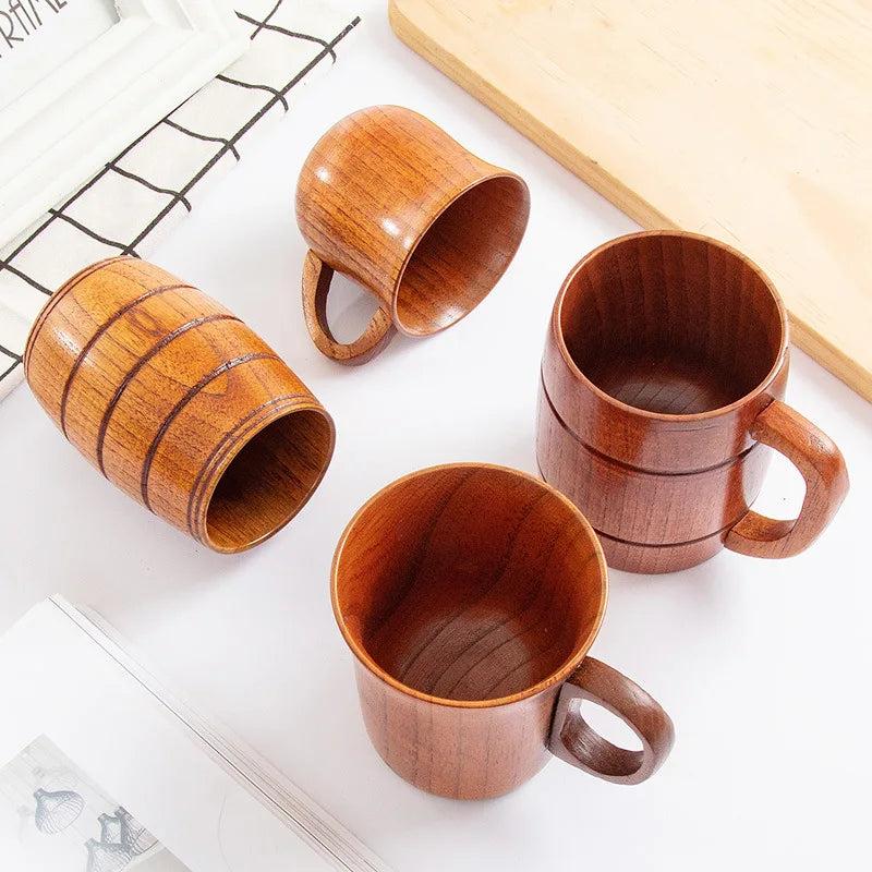 Handmade Jujube Wood Big Belly Cup with Handle by HitMyNeed