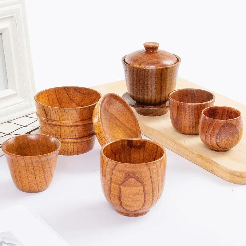 Handmade Jujube Wood Big Belly Cup with Handle by HitMyNeed