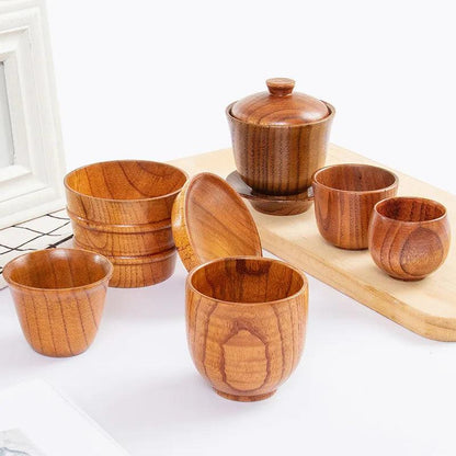 Handmade Jujube Wood Big Belly Cup with Handle by HitMyNeed