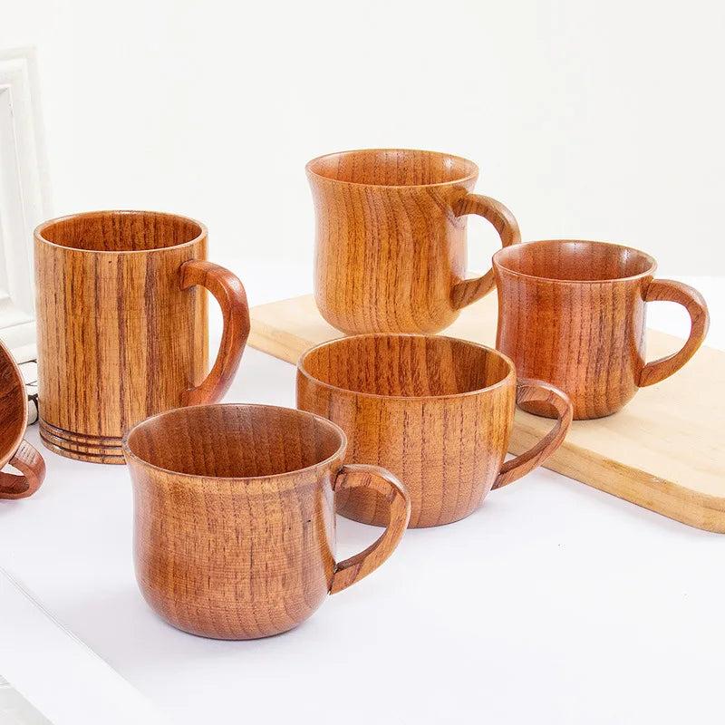Handmade Jujube Wood Big Belly Cup with Handle by HitMyNeed