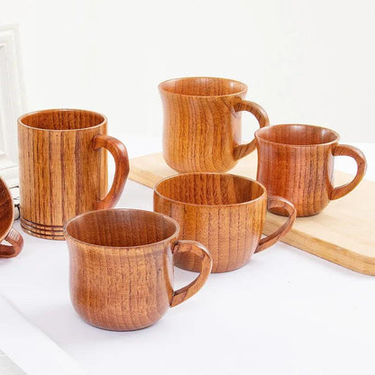 Handmade Jujube Wood Big Belly Cup with Handle by HitMyNeed