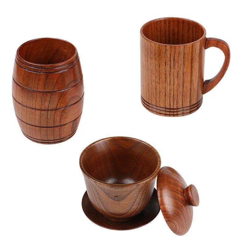 Handmade Jujube Wood Big Belly Cup with Handle by HitMyNeed