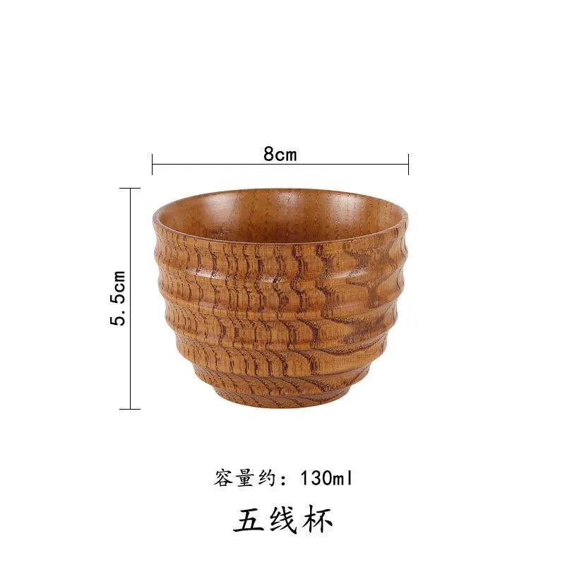 Handmade Jujube Wood Big Belly Cup with Handle five-wire-cup by HitMyNeed