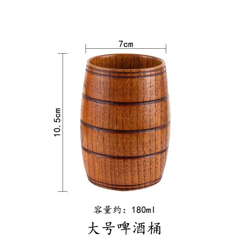 Handmade Jujube Wood Big Belly Cup with Handle large-bear-mug by HitMyNeed