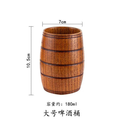 Handmade Jujube Wood Big Belly Cup with Handle large-bear-mug by HitMyNeed