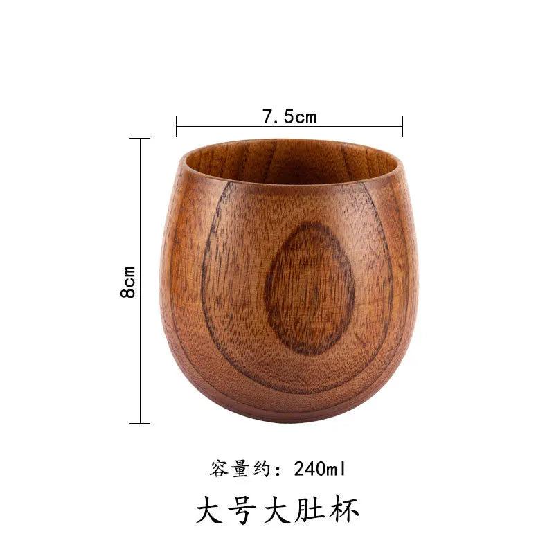 Handmade Jujube Wood Big Belly Cup with Handle large-belly-cup by HitMyNeed