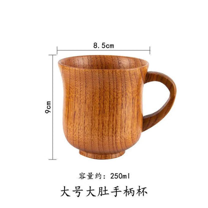Handmade Jujube Wood Big Belly Cup with Handle large-belly-handle by HitMyNeed