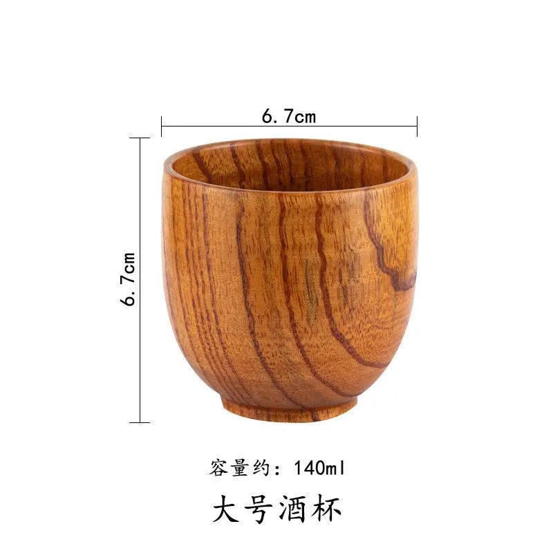 Handmade Jujube Wood Big Belly Cup with Handle large-tea-cup by HitMyNeed