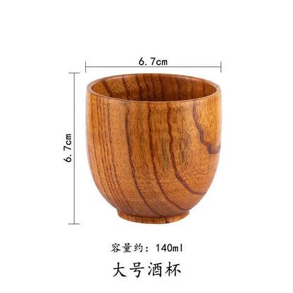 Handmade Jujube Wood Big Belly Cup with Handle large-tea-cup by HitMyNeed