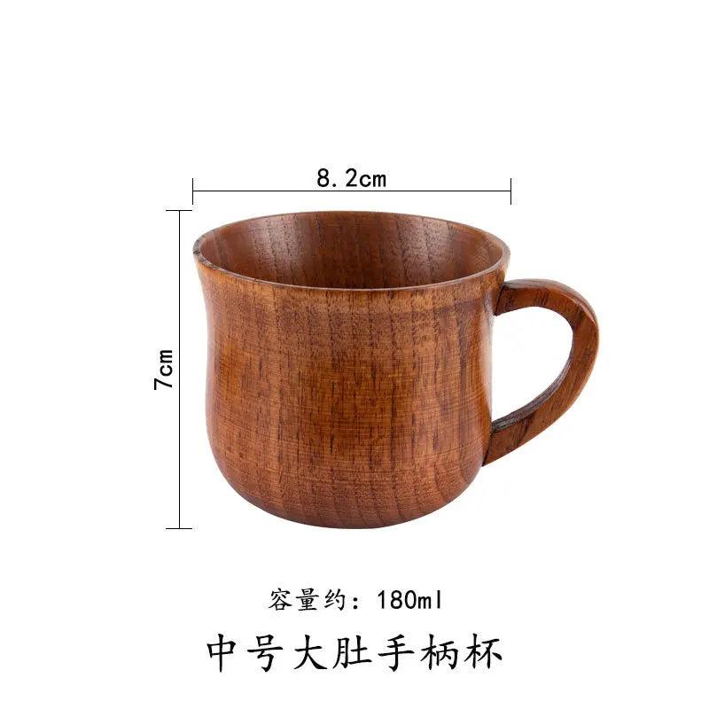 Handmade Jujube Wood Big Belly Cup with Handle medium-belly-handle by HitMyNeed