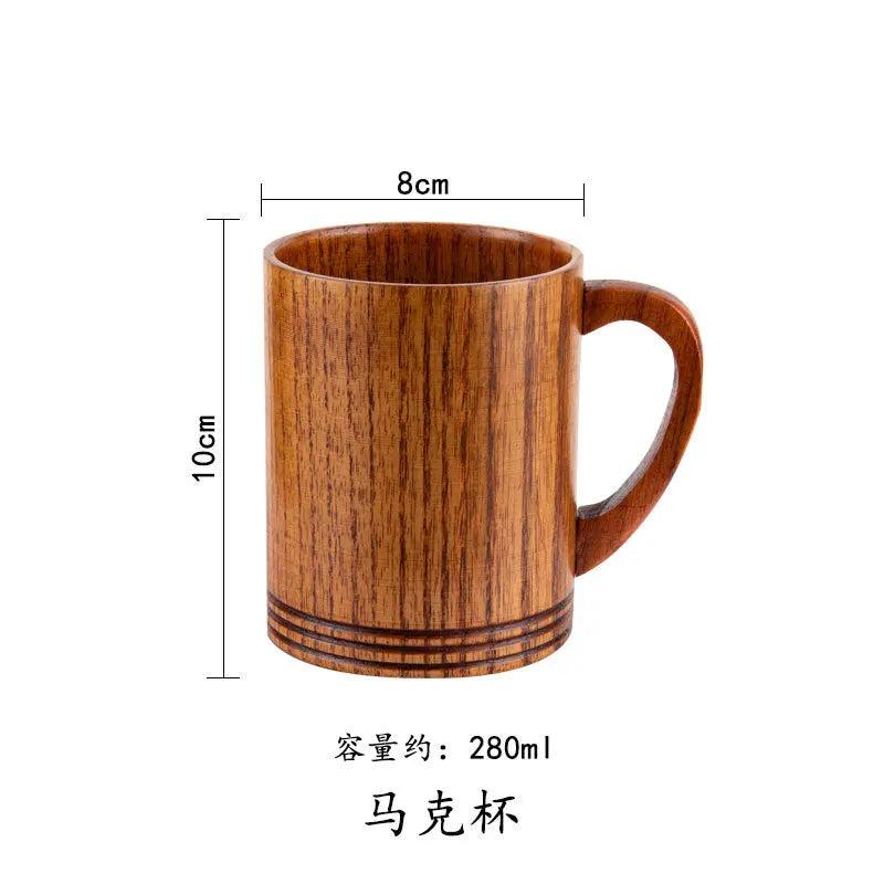 Handmade Jujube Wood Big Belly Cup with Handle mug by HitMyNeed