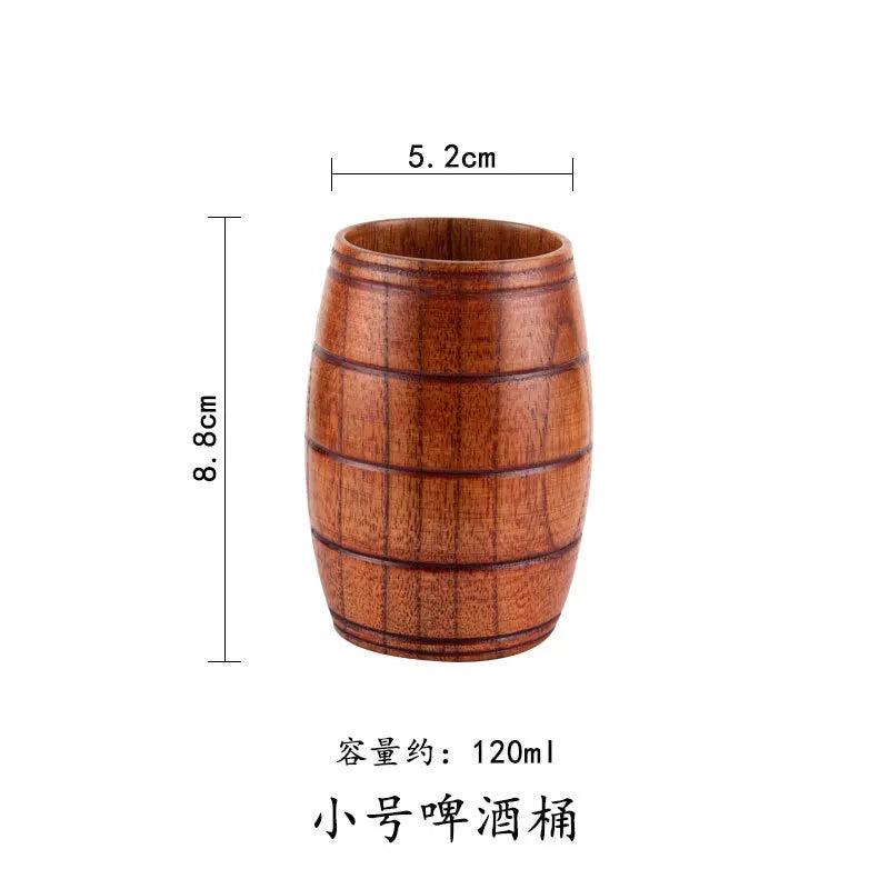 Handmade Jujube Wood Big Belly Cup with Handle small-bear-mug by HitMyNeed