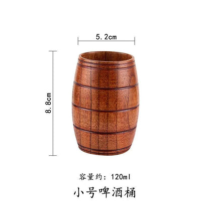 Handmade Jujube Wood Big Belly Cup with Handle small-bear-mug by HitMyNeed