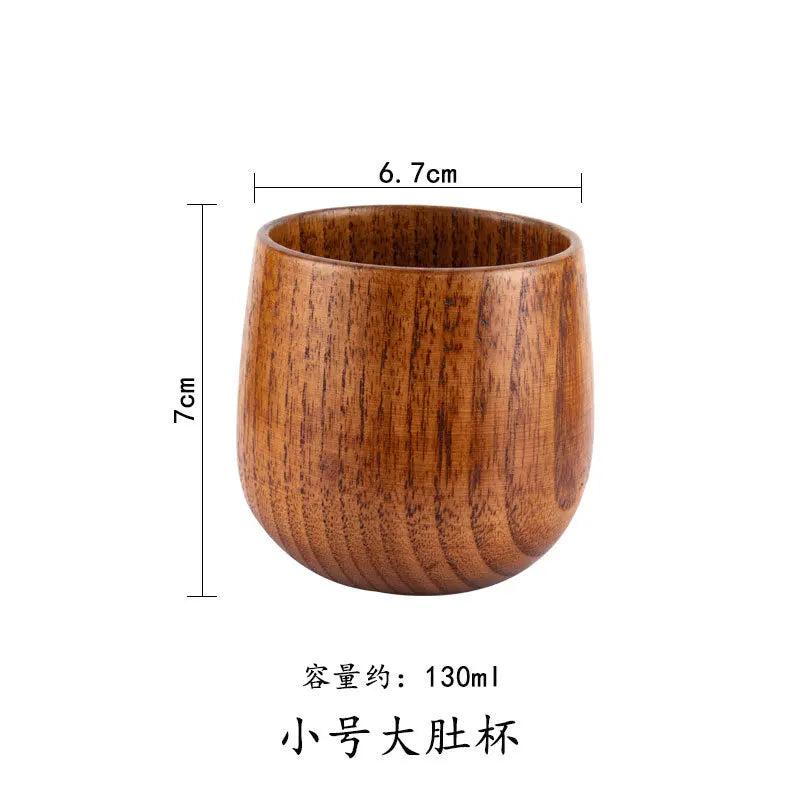 Handmade Jujube Wood Big Belly Cup with Handle small-belly-cup by HitMyNeed