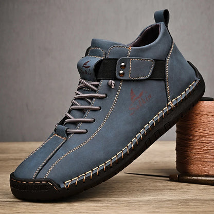 Handmade Men's Leather Casual Ankle Sneaker Boots by HitMyNeed