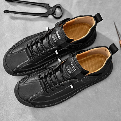 Handmade Men's Leather Slip-On Loafers by HitMyNeed