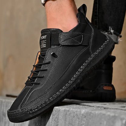 Handmade Men's Leather Slip-On Loafers by HitMyNeed