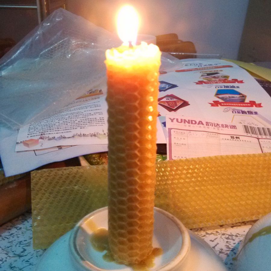 Handmade Natural Beeswax Candles Set (30 Pieces) by HitMyNeed
