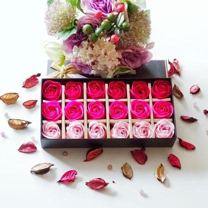 Handmade Rose Flower Soap Gift Set (18 Pieces) by HitMyNeed