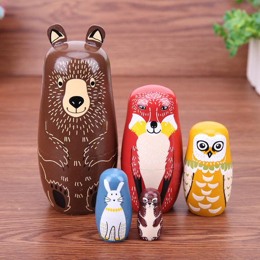 Handmade Russian Nesting Dolls 5-Piece Set by HitMyNeed