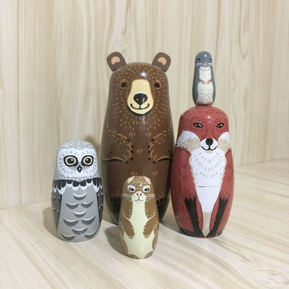 Handmade Russian Nesting Dolls 5-Piece Set by HitMyNeed