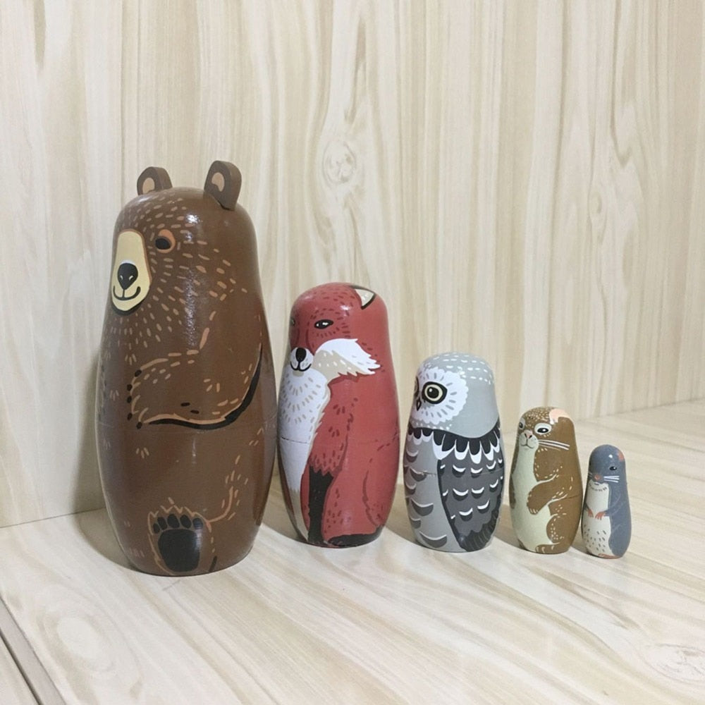 Handmade Russian Nesting Dolls 5-Piece Set by HitMyNeed