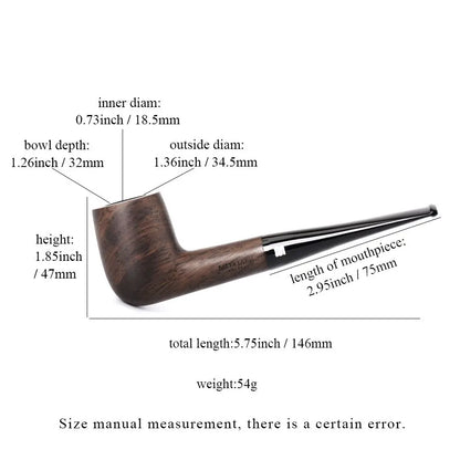 Handmade Sandalwood Tobacco Pipe with 9mm Filter ac0007 by HitMyNeed