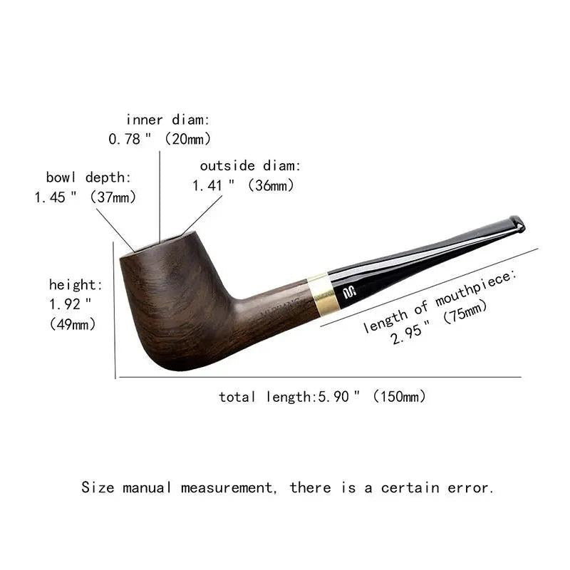 Handmade Sandalwood Tobacco Pipe with 9mm Filter ac0015 by HitMyNeed