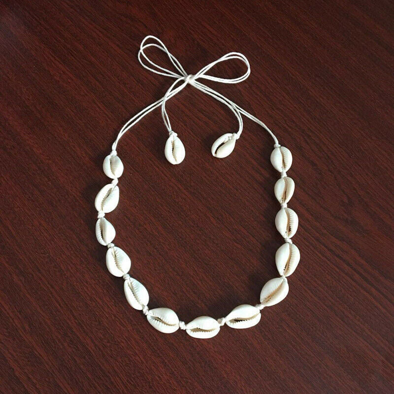 Handmade Seashell Choker Necklace with Adjustable Rope by HitMyNeed