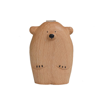 Handmade Wooden Bear Vase with Glass Insert by HitMyNeed