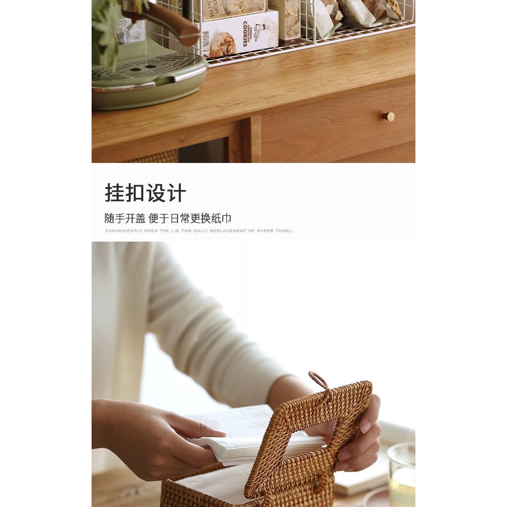 Handmade Woven Rattan Tissue Box Cover by HitMyNeed