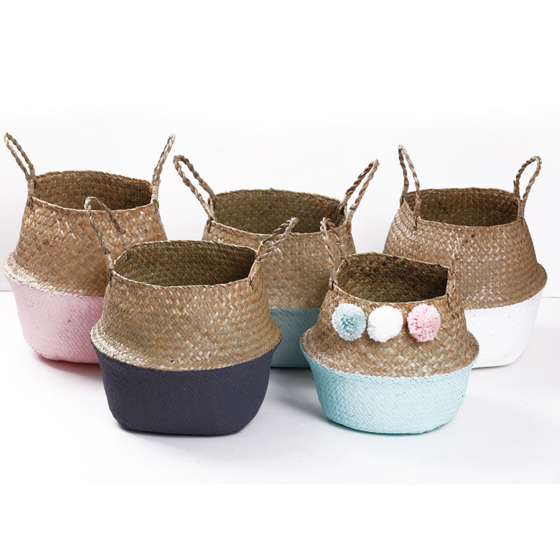 Handmade Woven Seagrass Storage & Laundry Basket by HitMyNeed