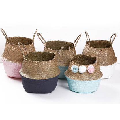 Handmade Woven Seagrass Storage & Laundry Basket by HitMyNeed