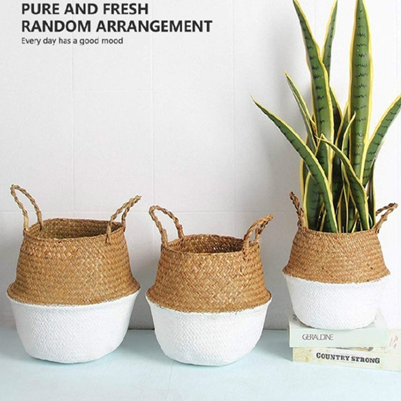 Handmade Woven Seagrass Storage & Laundry Basket by HitMyNeed