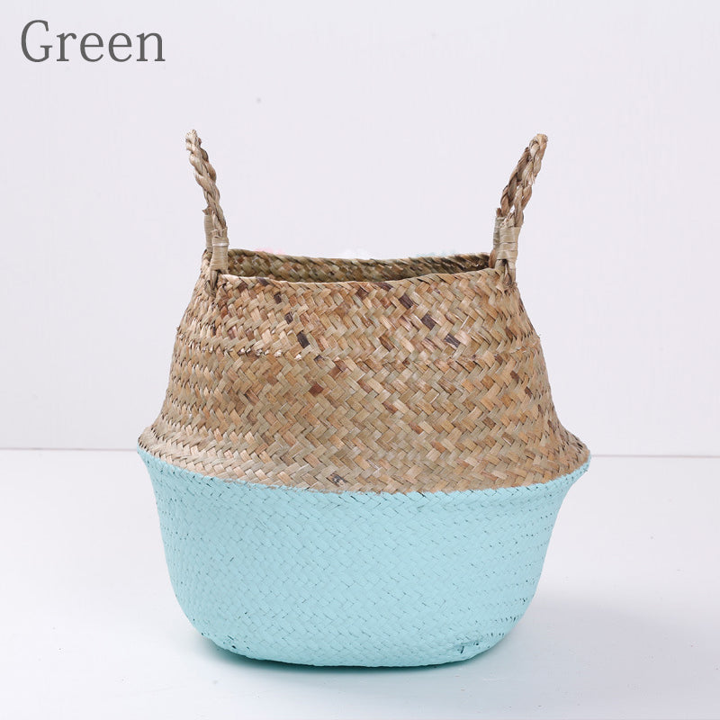 Handmade Woven Seagrass Storage & Laundry Basket woven-basket-173 m-20x17-8cm by HitMyNeed