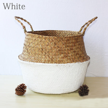 Handmade Woven Seagrass Storage & Laundry Basket woven-basket-175 xs-11x9-4-cm by HitMyNeed