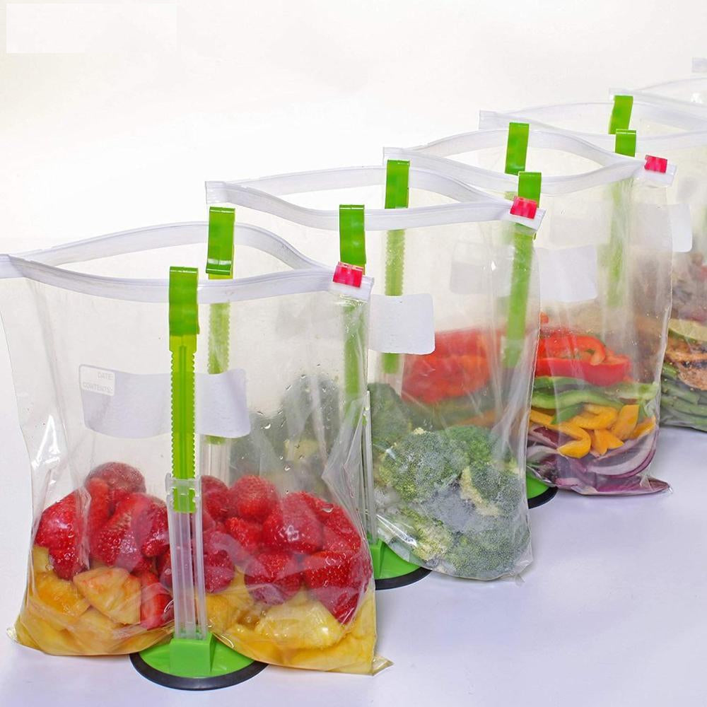 Hands-Free Adjustable Freezer Bag Holder Stand by HitMyNeed