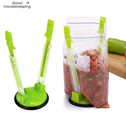 Hands-Free Adjustable Freezer Bag Holder Stand by HitMyNeed
