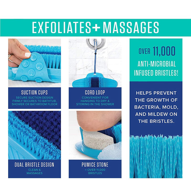 Hands-Free Foot Scrubber with Pumice Stone by HitMyNeed