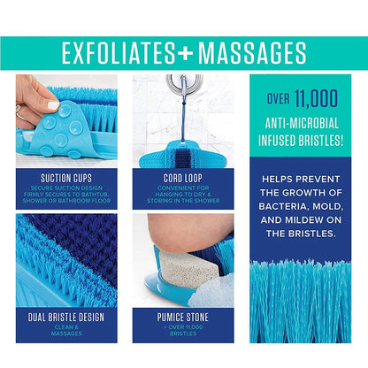 Hands-Free Foot Scrubber with Pumice Stone by HitMyNeed