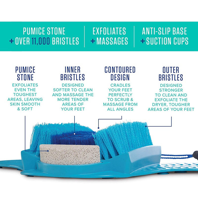 Hands-Free Foot Scrubber with Pumice Stone by HitMyNeed