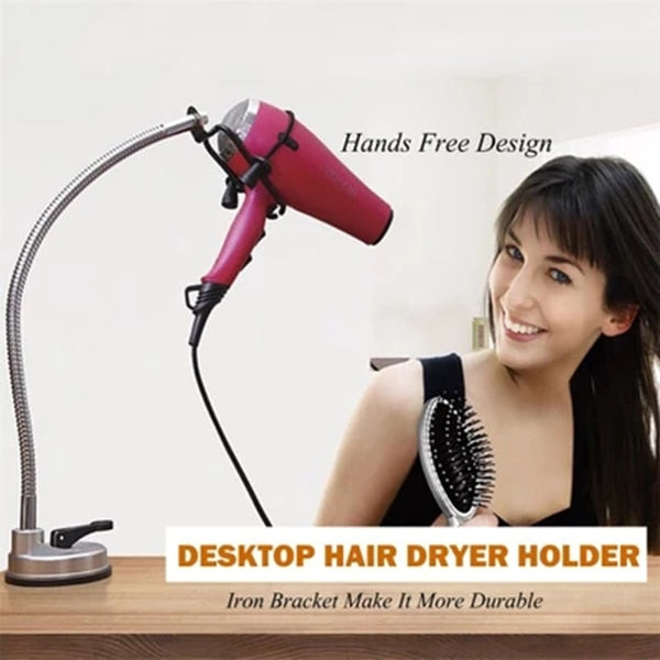 Hands-Free Hair Dryer Stand with Suction Mount by HitMyNeed