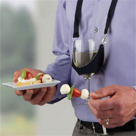 Hands-Free Wine Glass Holder Necklace Lanyard by HitMyNeed