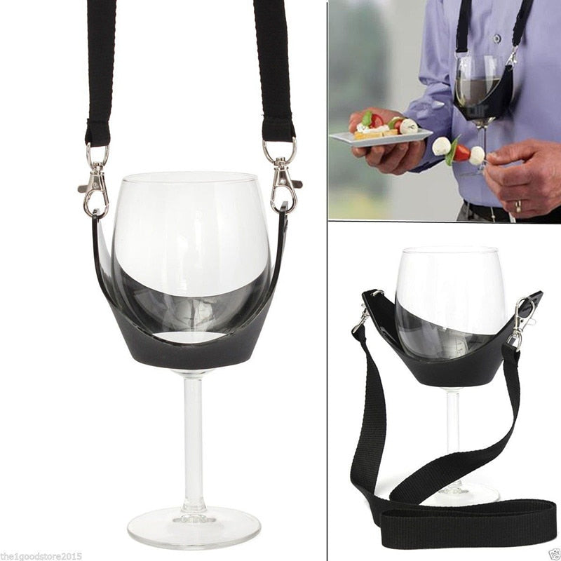 Hands-Free Wine Glass Holder Necklace Lanyard by HitMyNeed