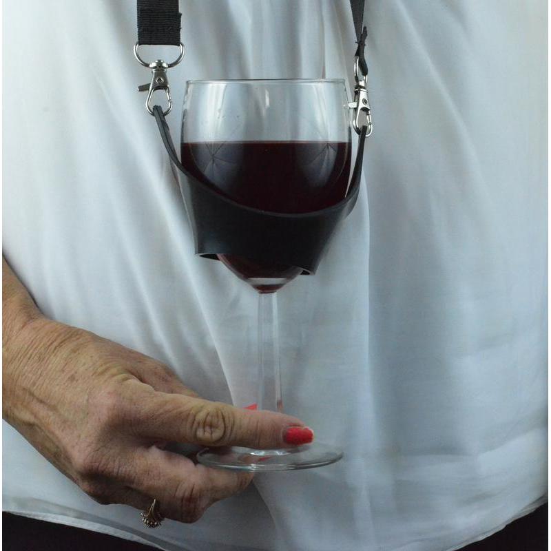 Hands-Free Wine Glass Holder Necklace Lanyard by HitMyNeed
